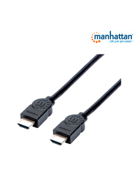 [MAN2760004] MANHATTAN 355308- Cable HDMI de Alta Velocidad de 1.5 metros/ Resolución 4k@30Hz/ Soprota 3D/ Diseño Resistente al Enredo/ HDMI Macho a Macho/ Soporta Canal de Retorno de Audio (ARC)/ Blindado para Reducir Interferencia/