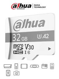 [DHT1510001] DAHUA TF-P100/32 GB - Dahua Memoria Micro SD de 32 GB UHS-I/ C10/U3/V30/A2/ Velocidad de Lectura 100 MB/s/ Velocidad de Escritura de 38 MB/s/ Especializada para Videovigilancia/