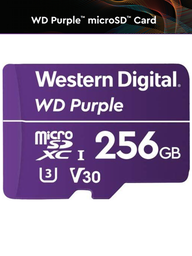 [WDC1510001] WESTERN DIGITAL WDD256G1P0C MicroSD 256GB / MICRO SDXC PURPLE SC QD101 VIDEOVIGILANCIA 24/7 CLASE 10 U1 LECT 50MB/S ESC 40MB/S