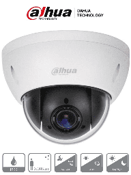 [DAH399004] DAHUA SD22204IN-GC - Camara PTZ Mini Domo Antivandalica de 2 Megapixeles/ 4X de Zoom Optico/ WDR Real 120 dB/ Metalica/ IP66/ IK10/ Starlight/ HLC/ 3DNR/