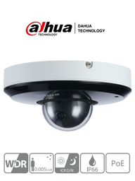 [DHT0040005] DAHUA SD1A203T-GN - Camara IP Domo de 2 Megapixeles STARVIS™/ 3x de Zoom Óptico/ IR de 15 Mts/ Starlight/ WDR/ IP66/ PoE/ Onvif/ E&S de Audio/ IK08/