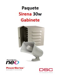 [DSC1190011] DSC S30WGPAQ - Paquete Sirena Exterior 30W con Gabinete