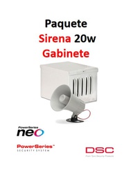 [DSC1190013] DSC S20WGPAQ - Paquete Sirena Exterior 20W con Gabinete