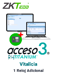 [ZAS471001] ZKACCESO TITANIUMTADD - Licencia para 1 reloj checador adicional / Vitalicia